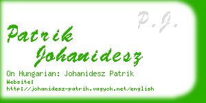 patrik johanidesz business card